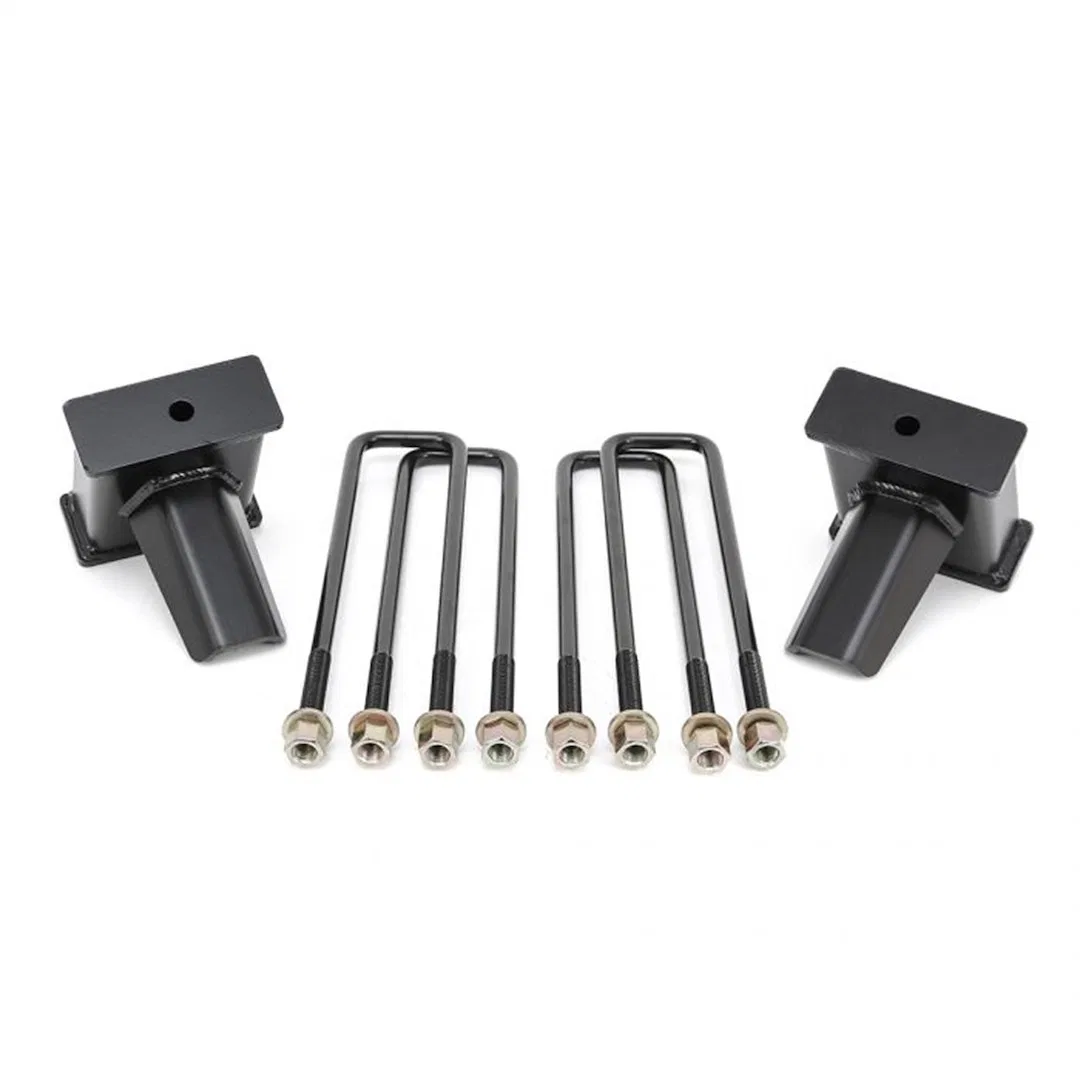 26-3950 – READYLIFT Leaf Spring Block Kit, 5 Inch Block Cast Iron With 2 Rear Blocks/ 4 U Bolts/ Hardware